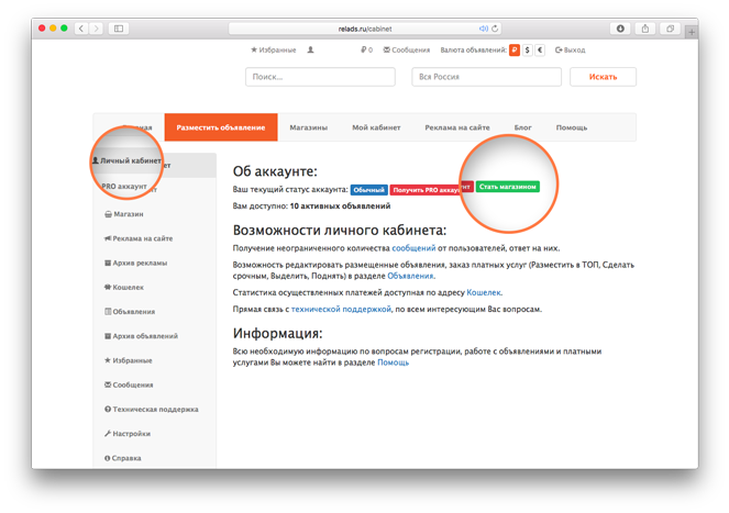 Получить Магазин на проекте Chastnik